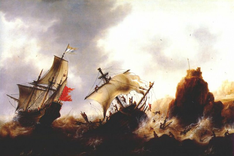 Shipwreck In A Storm. Jacob Adriaensz Bellevois