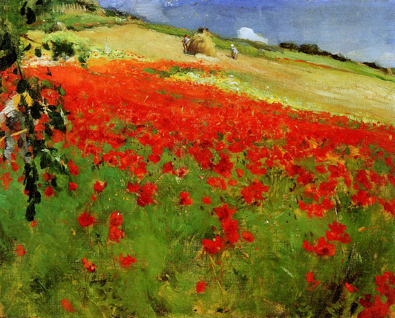 Landscape with poppies, William Blair Bruce
