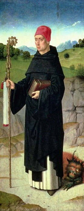 Святой Бернар, левая панель из Триптиха Святого Эразма. Дирк Баутс