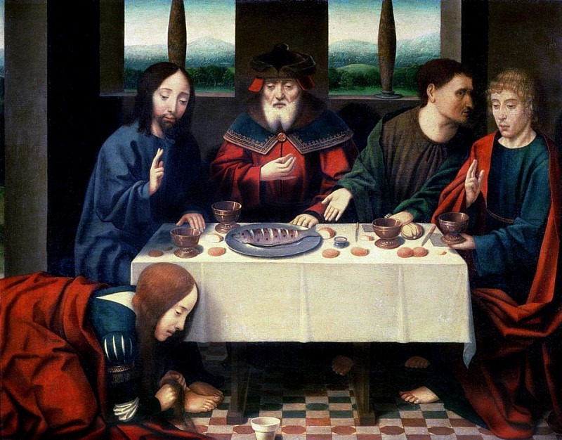 Christ in the House of Simon the Pharisee. Dieric Bouts