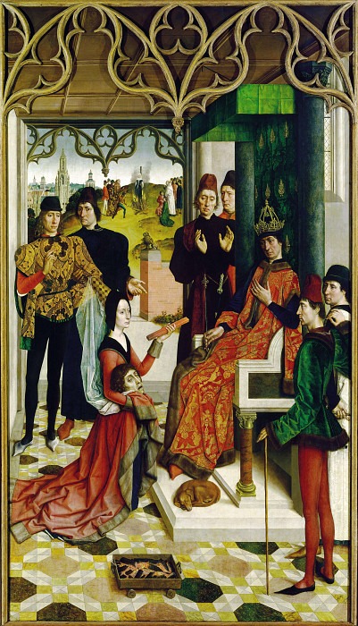 Justice of Emperor Otto III, panel with Trial by Fire. Dieric Bouts