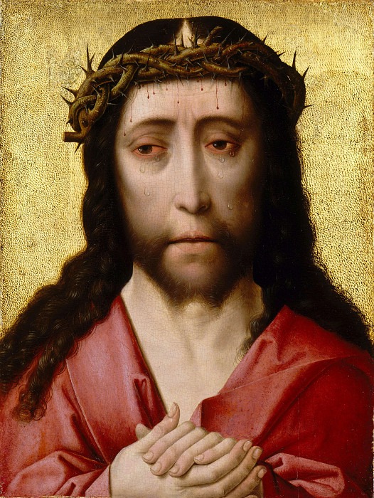 Head of Christ Crowned with Thorns (Man of Sorrows). Dieric Bouts