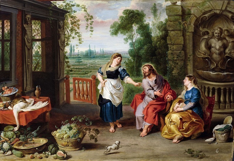 Christ in the house of Martha and Mary. Hendrick van Balen (and David Teniers the Elder)