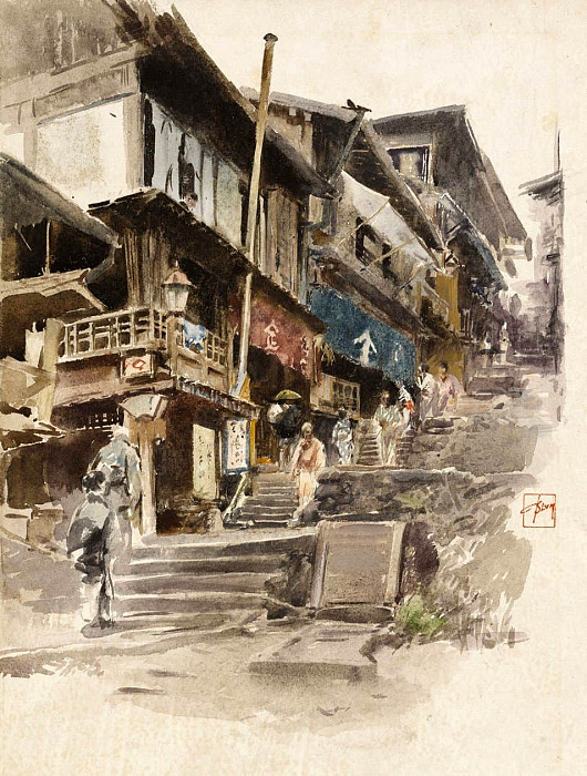 A Street in Ikao, Japan II. Robert Frederick Blum