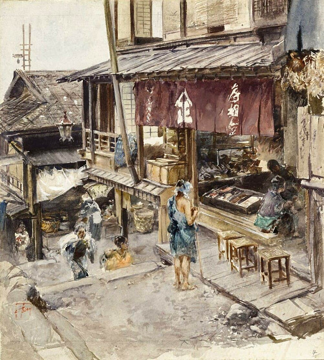 A Street in Ikao, Japan. Robert Frederick Blum