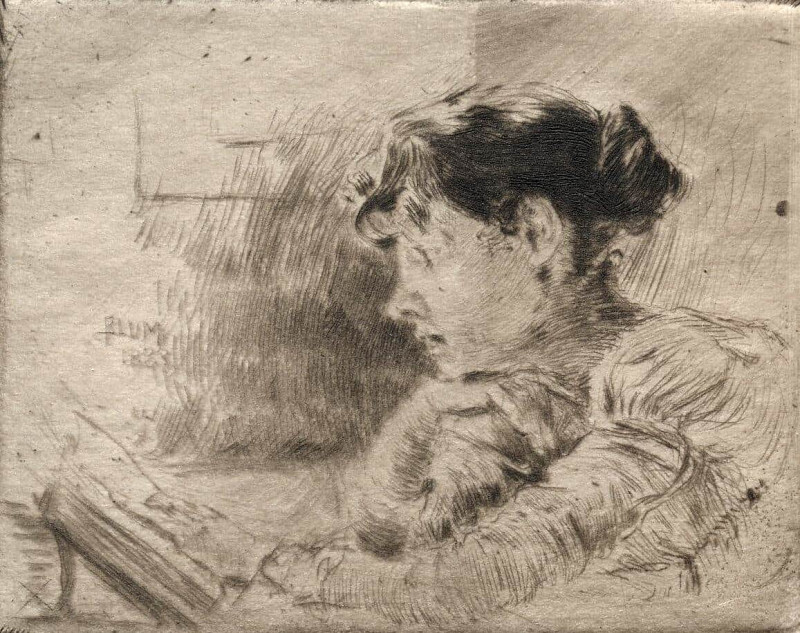 Girl Reading. Robert Frederick Blum