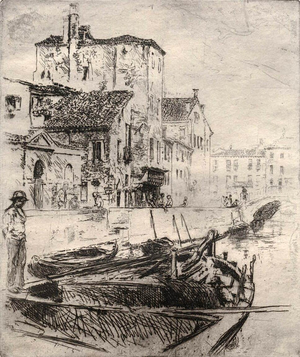 Venetian Canal and Boats, No. 8. Robert Frederick Blum