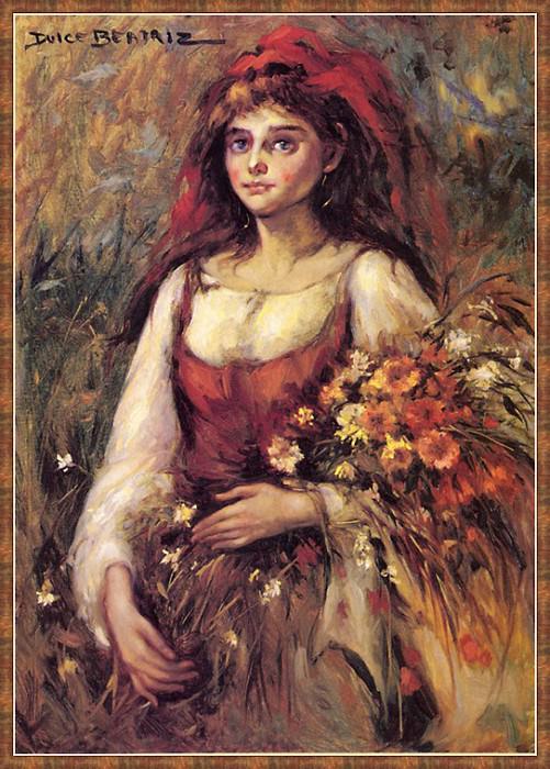 Girl With Flowers. Dulce Beatriz