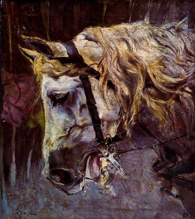 Эскиз: голова лошади. Джованни Больдини