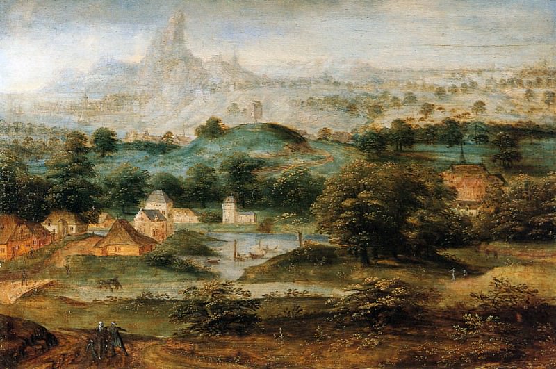 Landscape with the expulsion of Hagar. Herri Met De Bles