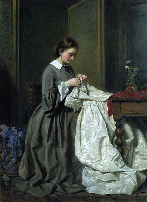 The Seamstress. Charles Baugniet