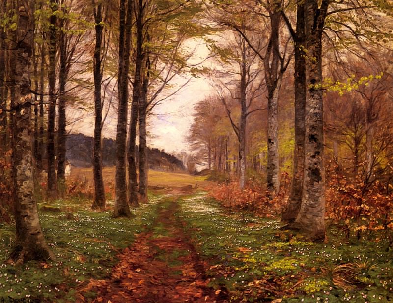A Woodland Landscape. Hans Anderson Brendekilde