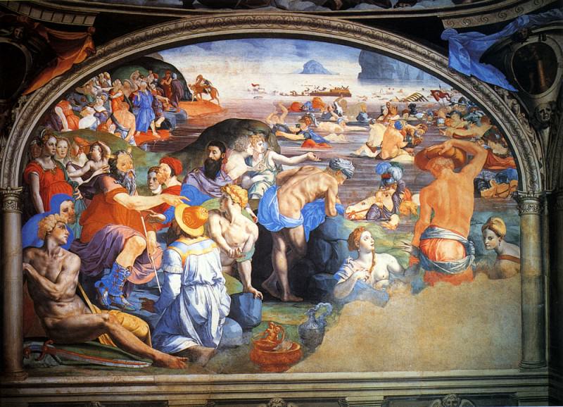 The Crossing Of The Red Sea. Agnolo Bronzino