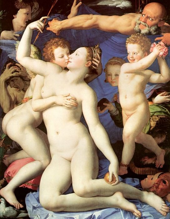 An Allegory (Venus, Cupid, Time and Folly), ca 1546. Agnolo Bronzino