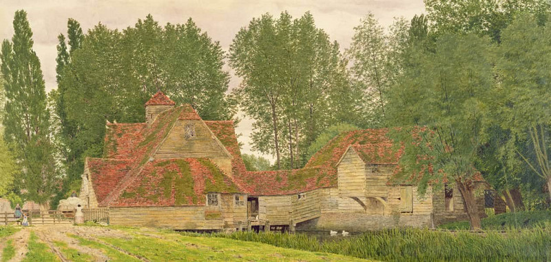Mill on the Thames at Mapledurham. George Price Boyce
