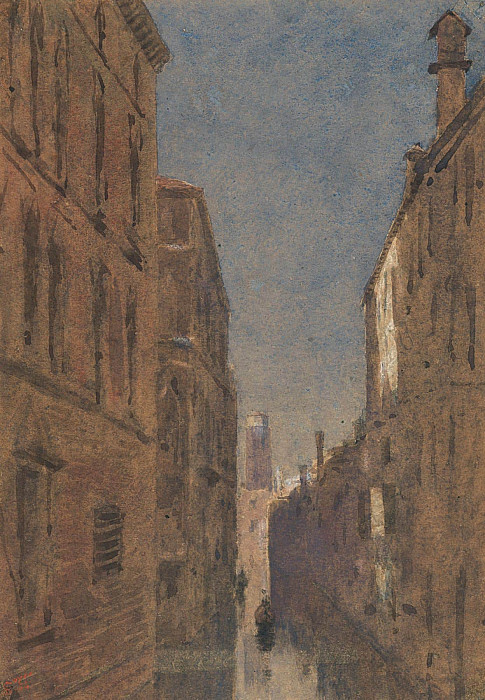 Venice by moonlight, Palazzo San Buonnodi a San Paolo. George Price Boyce