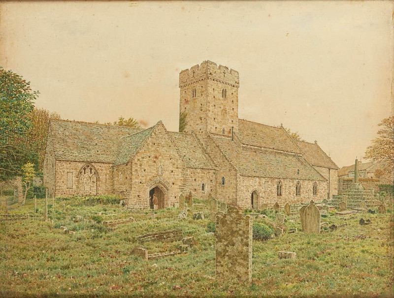 The Double Church of Saint Illtyd’s Church at Llantwit Major, Glamorganshire. George Price Boyce