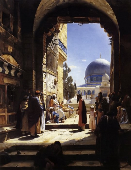 At the Entrance to the Temple Mount, Jerusalem. Gustav Bauernfeind