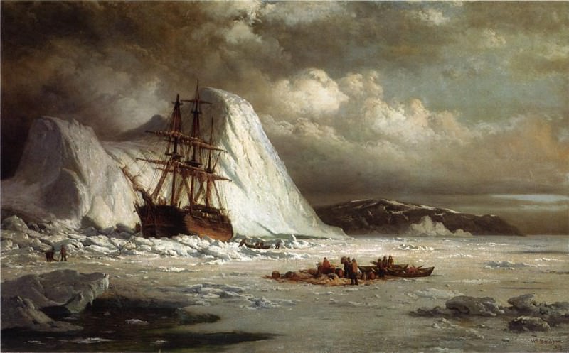 Скованное льдами судно. Уильям Брэдфорд