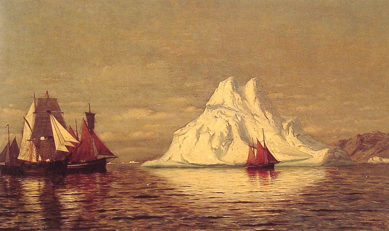Корабли и айсберг. Уильям Брэдфорд