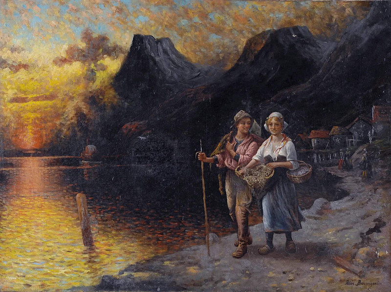 Landscape with figures. Peter Baumgartner