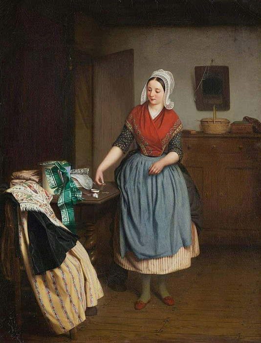 YOUNG FARMER’S WIFE IN A ROOM. Peter Baumgartner