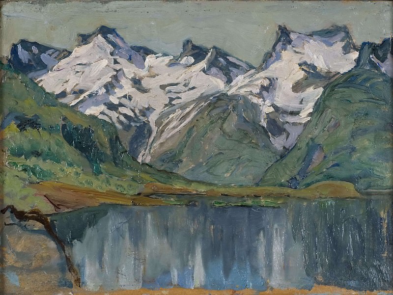 A Mountain Lake. Study from North Norway. Anna Katarina Boberg