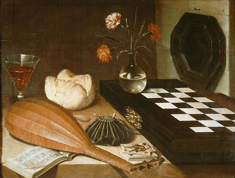 Натюрморт с шахматной доской, ок. 1630, Лувр. Любен Божен