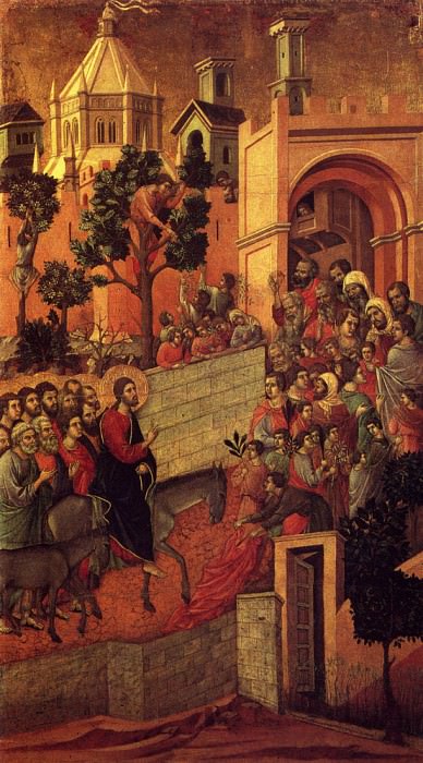 Maesta Entry Into Jerusalem. Duccio di Buoninsegna