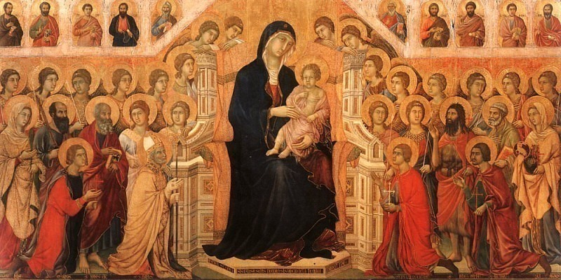 Madonna & Child Enthroned with Angels & Saints, Museo. Duccio di Buoninsegna