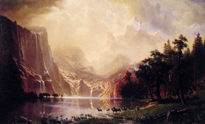 Among the Sierra Nevada Mountains. Albert REDIRECT: Bierstadt