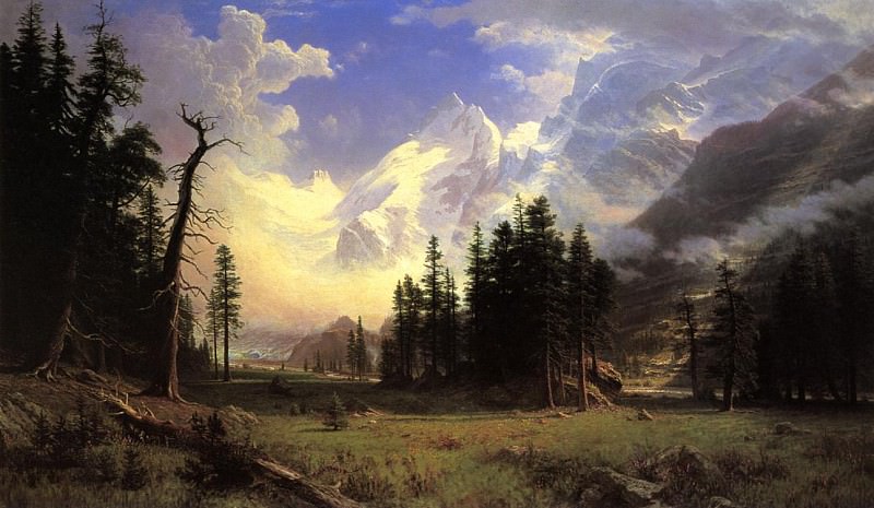 The Morteratsch Glacier Upper Engadine Valley Pontresina. Albert Bierstadt