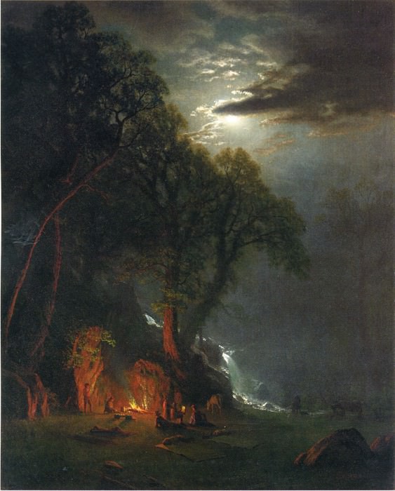Campfire Site Yosemite. Albert Bierstadt