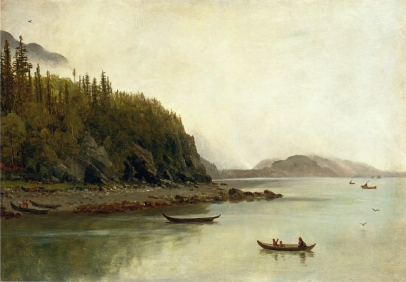 Indians Fishing. Albert REDIRECT: Bierstadt