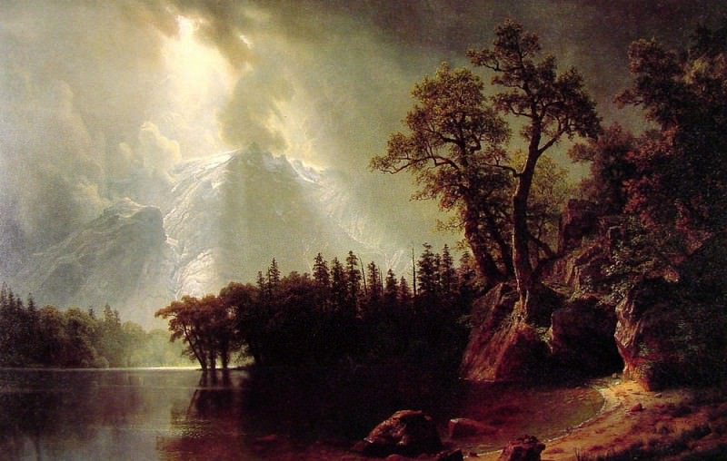 Passing Storm over the Sierra Nevada. Albert Bierstadt