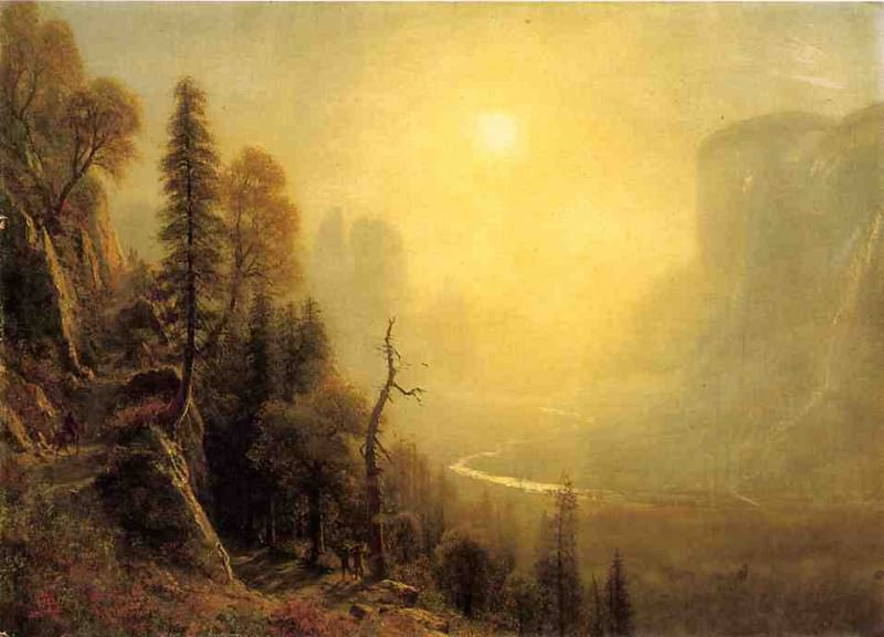 Study for Yosemite Valley Glacier Point Trail. Albert REDIRECT: Bierstadt