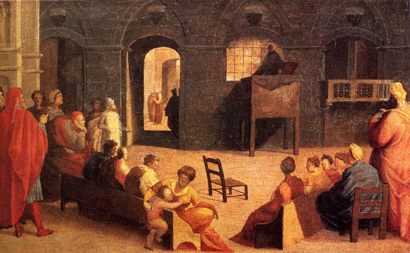 St Bernardino Of Siena Preaching. Domenico Beccafumi