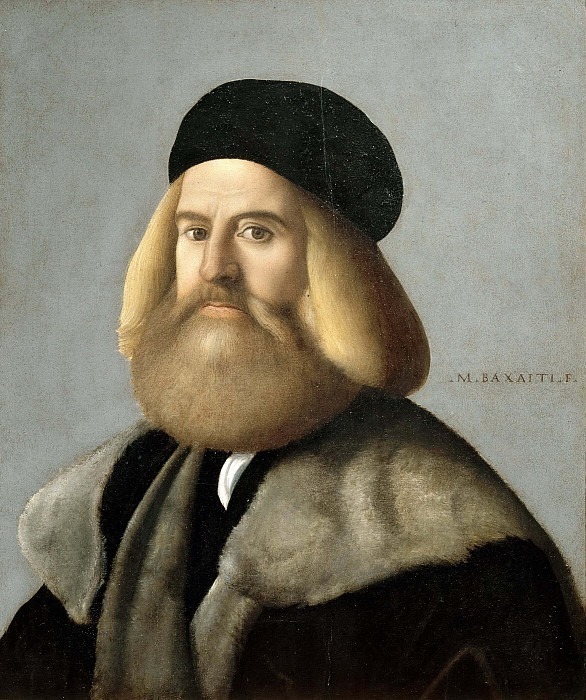 Portrait of a gentleman with fur. Marco Basaiti