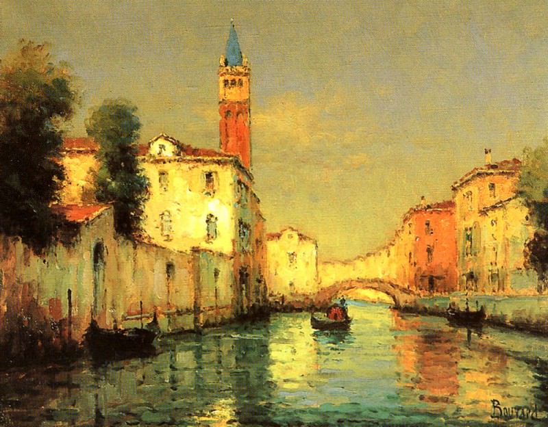 On A Venetian Canal. Éloi-Noël Bouvard