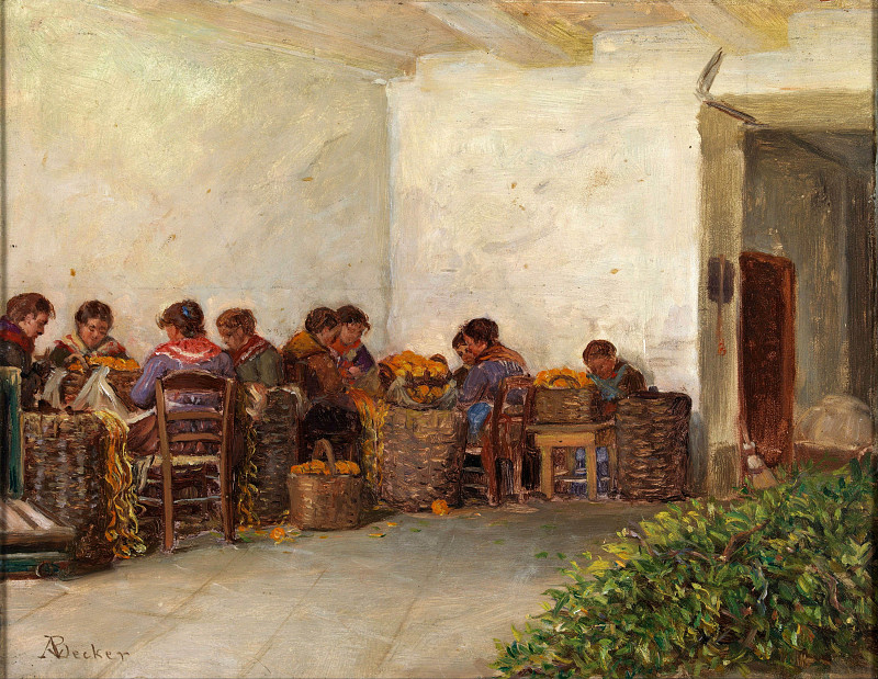 Сельские женщины. Адольф фон Беккер