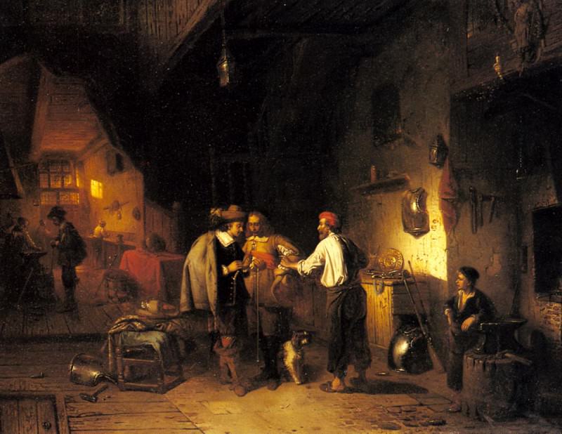 The Armor Shop. Adriaan Фердинанд De Braekeleer