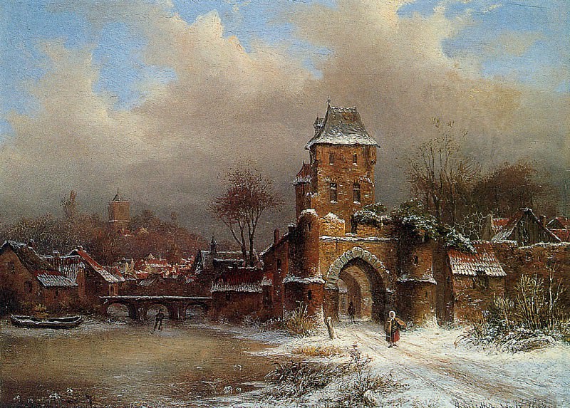 Winter at the Nether Rijn. Anton Biester