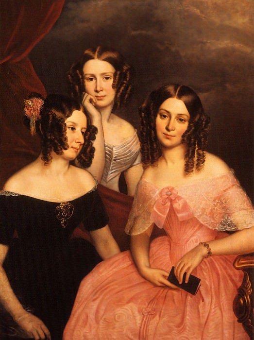 The Three Robinson Sisters. George Theodore Berthon