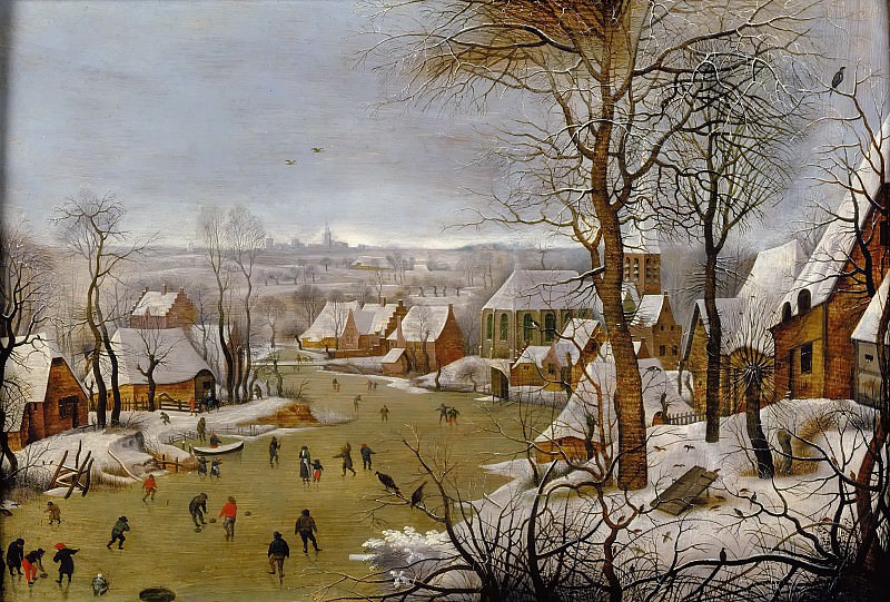 Winter Landscape with Bird Trap. Pieter Brueghel the Younger