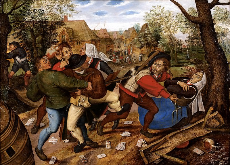 Fight Gamblers. Pieter Brueghel the Younger
