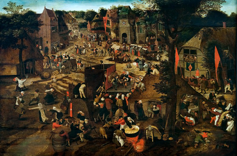 Village festival in Honour of Saint Hubert and Saint Anthony. Pieter Brueghel the Younger