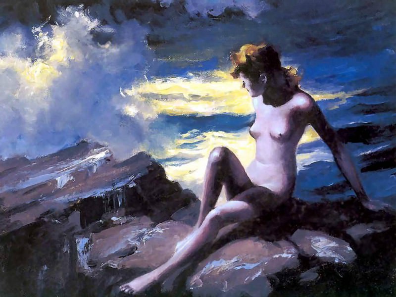 moonlight nude. Albert Ernest Backus