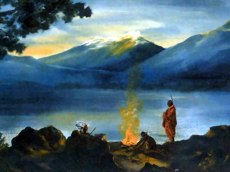 gentle breezes indian campfire. Albert Ernest Backus