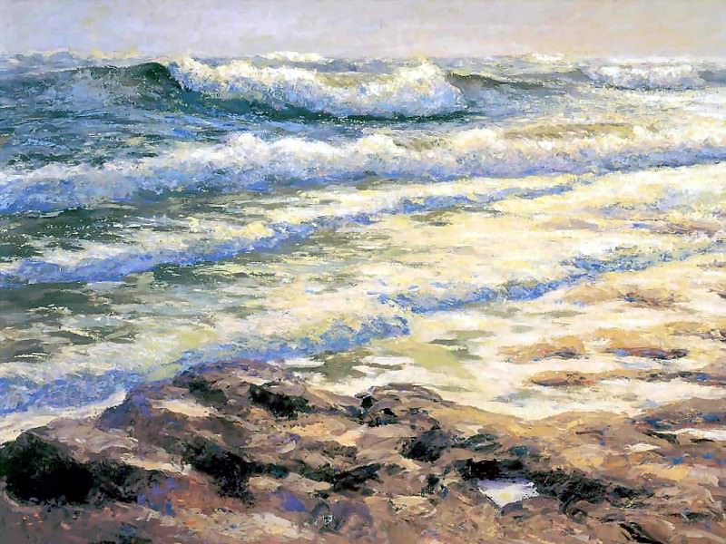 gentle breezes ocean at blowing rocks. Albert Ernest Backus