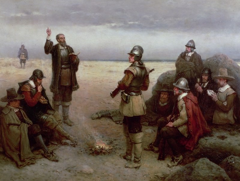 The Landing of the Pilgrim Fathers. George Henry Boughton